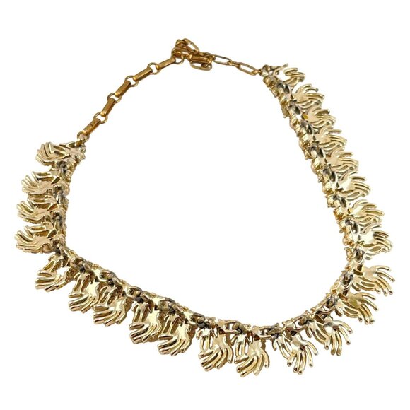 Coro Aurora Borealis Choker Necklace from 1950's with Faux Pearls - Picture 8 of 8